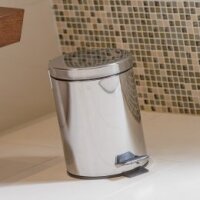 Bathroom Waste Bin 5 l Antibacterial with Soft Close System