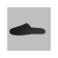 Klassische geschlossene Samt-Slippers, Schwarz, 29 cm