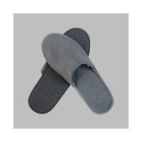 Klassische geschlossene Hotel Slippers, Grau, 30 cm