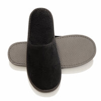 Luxuriöse Hotel Slippers aus schwarzem Coral-Fleece,...