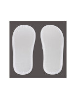 Luxuriöse Hotel Slipper aus weißem Coral-Fleece, geschlossen 33 cm