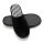 Luxuriöse Hotel Slipper aus schwarzem und weißem Coral-Fleece, geschlossen 31 cm