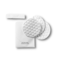 Bio-Wattepads zum Make-up-Entferner im weißen Sachet