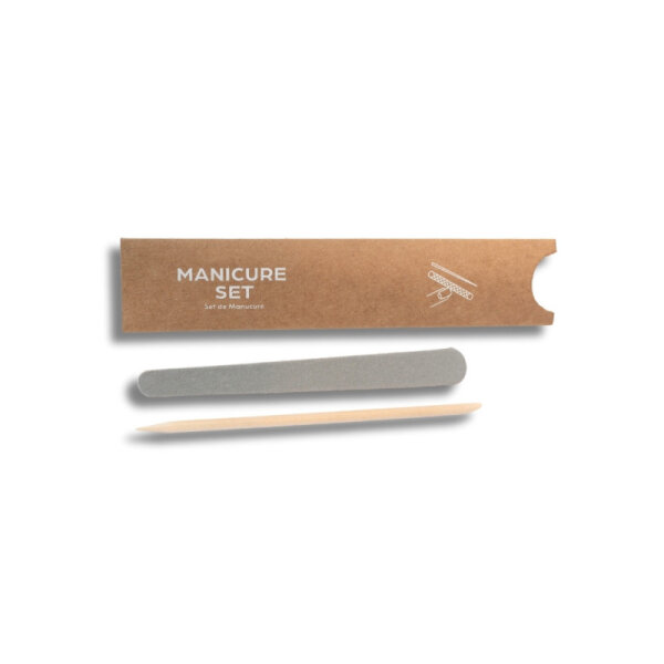 Bio-Maniküre-Set im braunen Etui