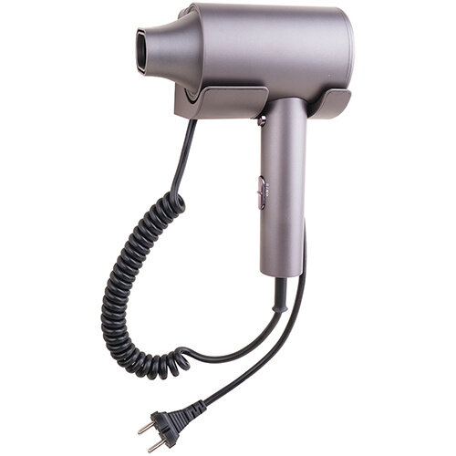 Wall-Mounted Hair Dryer with Holder, 2000 W, Gray