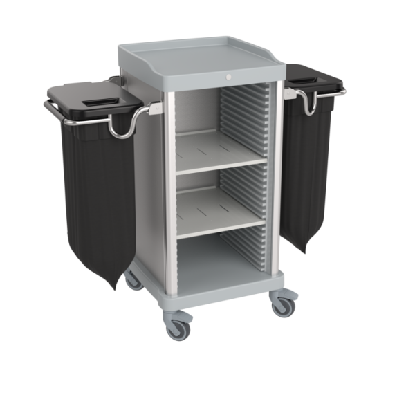 Mini Multifunktionaler Zimmermädchenwagen mit 2 Wäschesäcken V1 -S