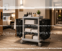 Multipurpose Housekeeping Trolley with 2 Laundry Bags – 4ESSENTIAL Collection V2