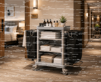 Housekeeping Trolley with 1 Laundry Bag – 4ESSENTIAL Collection V4