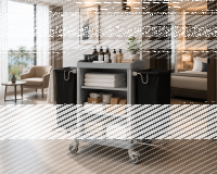 Mini Multipurpose Housekeeping Trolley with 2 Laundry Bags – 4ESSENTIAL Collection V2-S