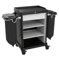 Multipurpose Housekeeping Trolley with 2 Laundry Bags V2...