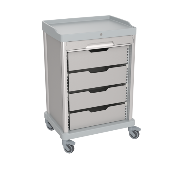 Minibar Trolley with Lockable Roller Shutter