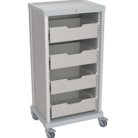 Maxi Minibar Trolley with Open Front and 4 Drawers