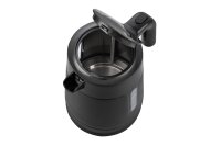 B-TRAY Willkommenstablett Sense in Schwarz, ABS Holzoptik, inkl. 1-Liter Wasserkocher Salsa