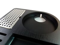 B-TRAY Willkommenstablett Square Schwarz inkl. 1L Wasserkocher Salsa