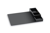 B-TRAY Willkommenstablett Snap mit Sachethalter, Schwarz inkl. 1L Wasserkocher Salsa
