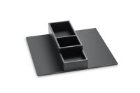 B-TRAY Willkommenstablett Snap mit Sachethalter, Schwarz inkl. 1L Wasserkocher Salsa