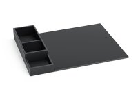 B-TRAY Willkommenstablett Snap mit Sachethalter, Schwarz inkl. 1L Wasserkocher Salsa