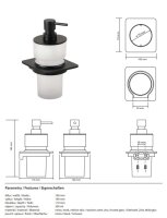 Wall Mounted Soap Dispenser 300 ml Gaia black