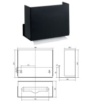 Wall-Mounted Paper Towel Dispenser – Stainless Steel, Black Finish