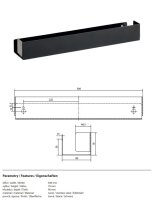 Black Shower Shelf 500 mm