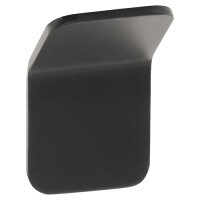 Kurzer Kleiderhaken aus Edelstahl, Schwarz, selbstklebend