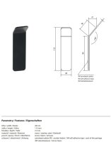 Kleiderhaken, Edelstahl, Schwarz, Selbstklebend