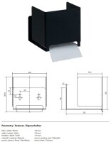 Paper Holder - Stainless Steel, Black