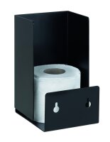 Reservepapierrollenhalter, Edelstahl, Schwarz