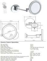 LED Cosmetic Mirror with 7x Magnification Ø20 cm