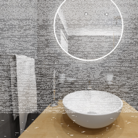 LED Cosmetic Mirror with 7x Magnification Ø20 cm
