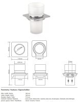 High Toothbrush Holder with Cup Gaia