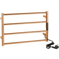 Heated Towel Rail 560 x 370 x 90 mm, 63W, Stainless Steel, Polished, Gold-Copper