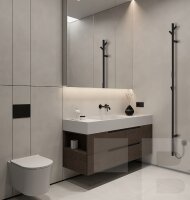 Heated Towel Rail 560 x 370 x 90 mm, 63W, Stainless Steel, Polished, Gold-Copper