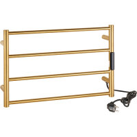 Heated Towel Rail, 63W, Stainless Steel - Matt Gold