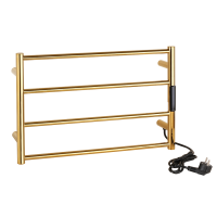 Heated Towel Rail, 63W, Stainless Steel - Polisehd Gold