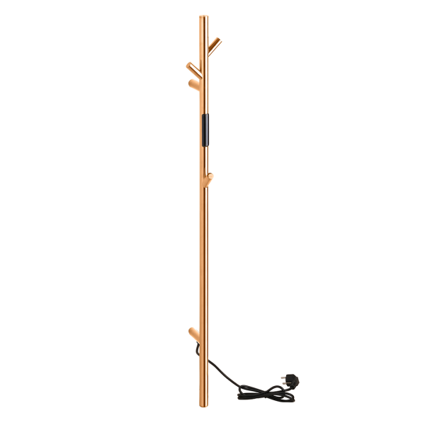 Elektrischer Handtuchtrockner 1180 mm, Stange, 30W, Edelstahl, Poliert, Gold-Kupfer