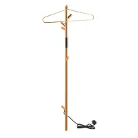 Elektrischer Handtuchtrockner 1180 mm, Stange, 30W, Edelstahl, Poliert, Gold-Kupfer