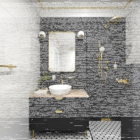 Heated Towel Rail 1180 mm, Bar, 30W, Stainless Steel, Matt, Gold