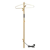 Elektrischer Handtuchtrockner 1180 mm, Stange, 30W, Edelstahl, Poliert, Gold