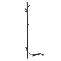 Heated Towel Rail 1180 mm, 30W, Stainless Steel - Black