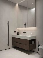 Heated Towel Rail 1180 mm, Bar, 30W, Stainless Steel, Black