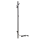 Heated Towel Rail 1180 mm, Bar, 30W, Stainless Steel, Black