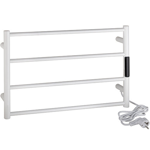 Heated Towel Rail 63W, Stainless Steel - White