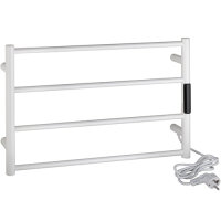 Heated Towel Rail 63W, Stainless Steel - White