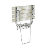 Folding Shower Seat with Supporting Stand - Black