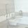 Folding Shower Seat with Supporting Stand - Black