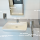 Folding Shower Seat with Supporting Stand - Black