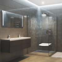 Tiltable Shower Seat - White