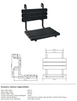Shower Seat for Hanging on the Handle - Black