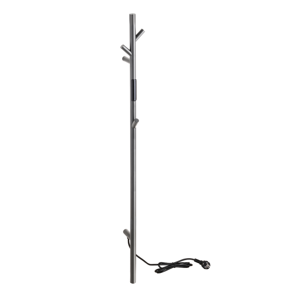 Heated Towel Rail 1180 mm, Bar, 30W, Stainless Steel, Matt, Graphite